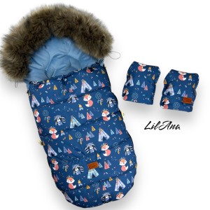ŚPIWOREK + mufki ROZMIAR M woodland tribal