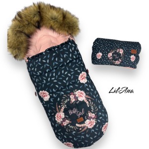 ŚPIWOREK + mufka ROZMIAR L boho girl